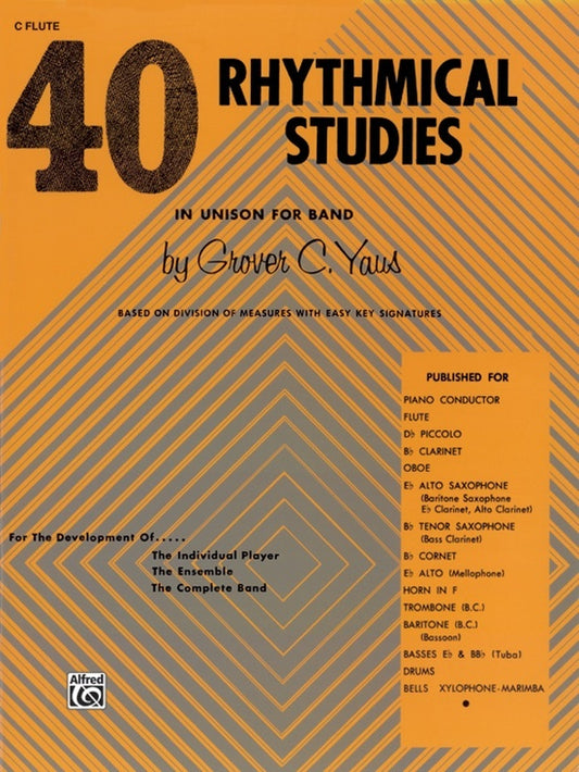 40 Rhythmical Studies for Flute Sheet Music