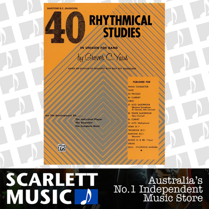 40 Rhythmical Studies for Baritone BC and Bassoon — view 2
