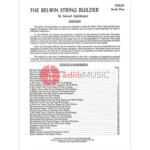 String Builder Book One - Violin Sheet Music — view 2