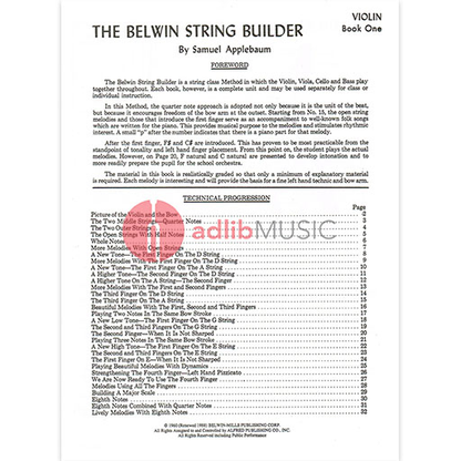 String Builder Book One - Violin Sheet Music — view 2