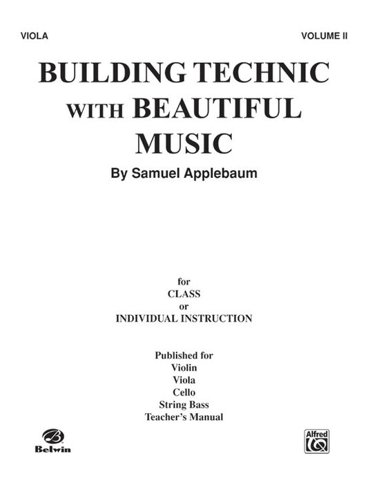Building Technic with Beautiful Music Book 2 for Viola Sheet Music