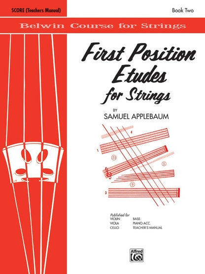 First Position Etudes For Strings Score