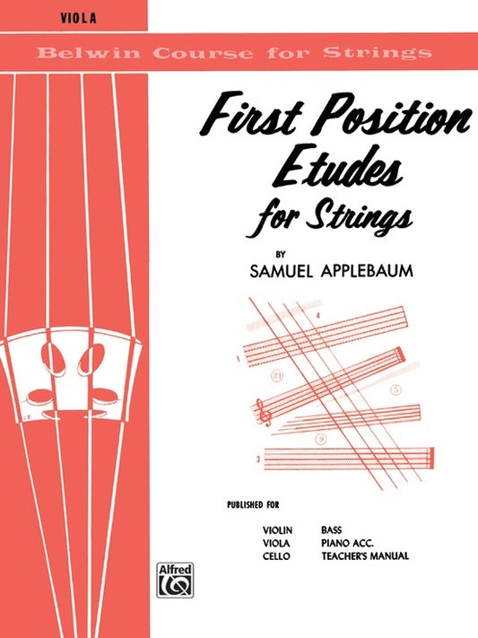First Position Etudes For Strings Viola