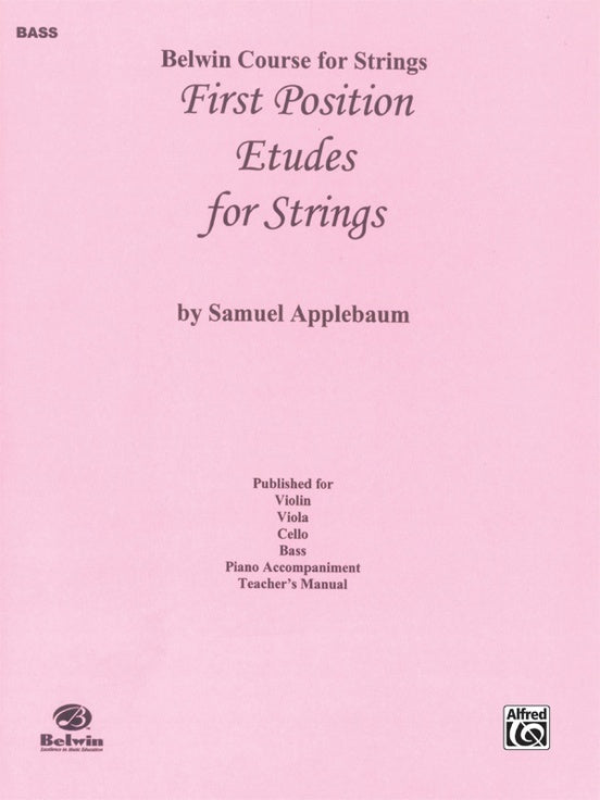 First Position Etudes for Double Bass Sheet Music