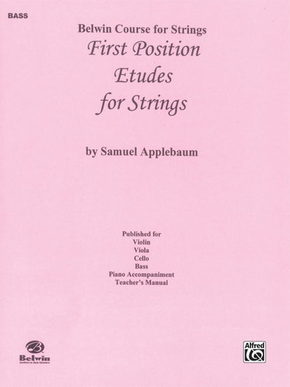 First Position Etudes for Double Bass Sheet Music