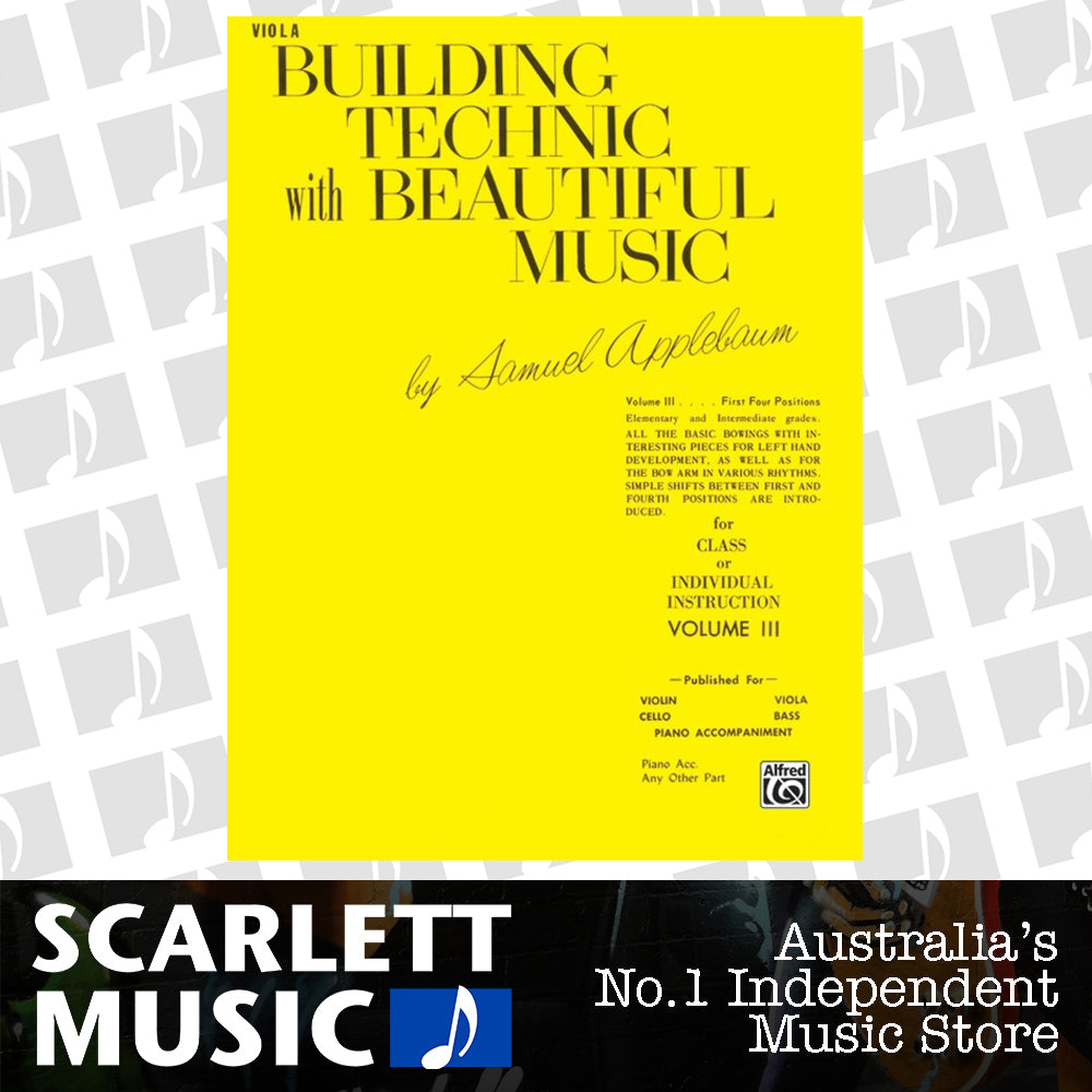 Building Technic with Beautiful Music Book 3 for Viola Sheet Music — view 2