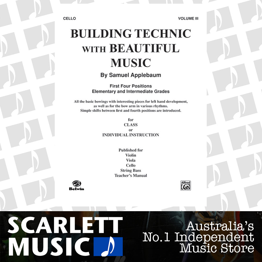 Building Technic with Beautiful Music Book 3 Cello Sheet Music — view 2