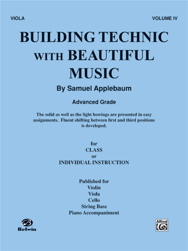 Building Technic with Beautiful Music Book 4 for Viola Sheet Music