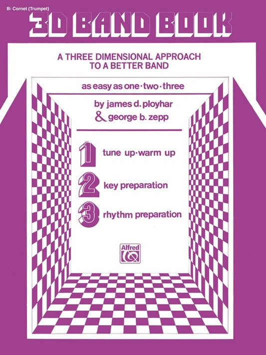 3-D Band Book B Flat Cornet Trumpet Sheet Music
