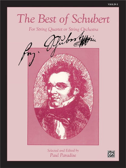 Best of Schubert Violin Sheet Music for String Orchestra Arranged by Paradise