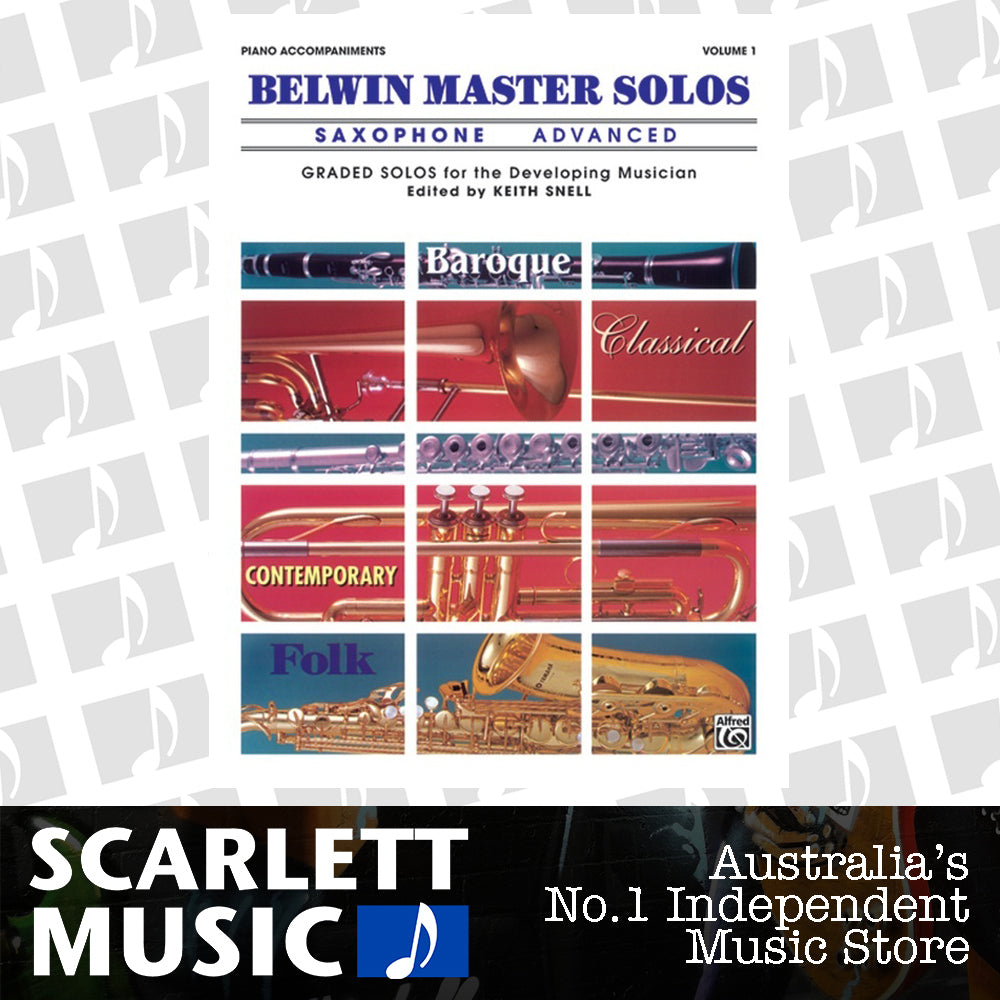 Belwin Master Solos Advanced Book 1 Saxophone Piano Accompaniment — view 2