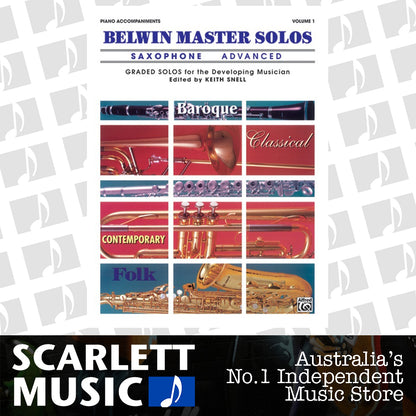 Belwin Master Solos Advanced Book 1 Saxophone Piano Accompaniment — view 2