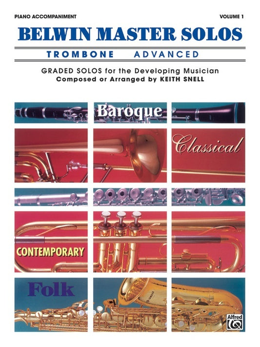 Belwin Master Solos Advanced Book 1 Trombone Piano Accompaniment