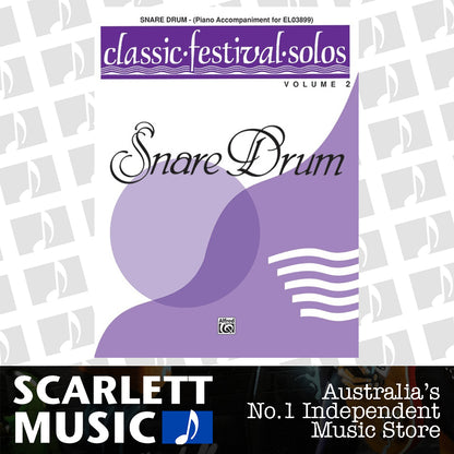 Classic Festival Solos Book 2 Snare Drum Piano Accom — view 2
