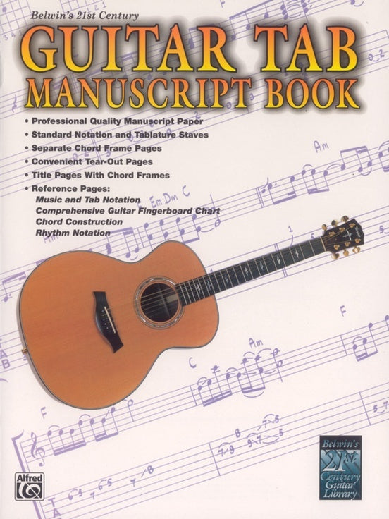 Guitar Tab Manuscript Book W/Std Notation