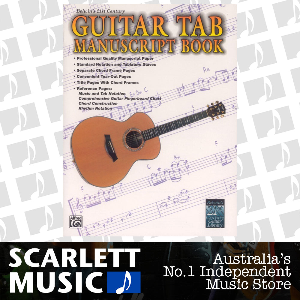 Guitar Tab Manuscript Book W/Std Notation — view 2