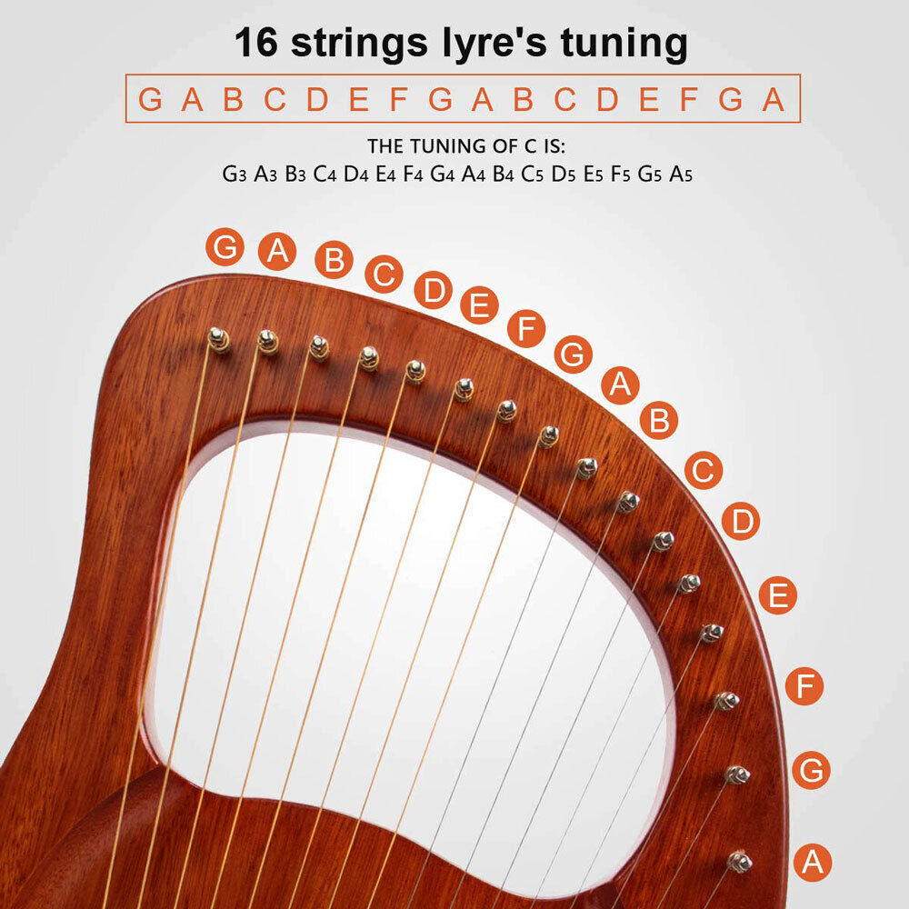 Opus 16-String Steel Lyre String Set — view 2