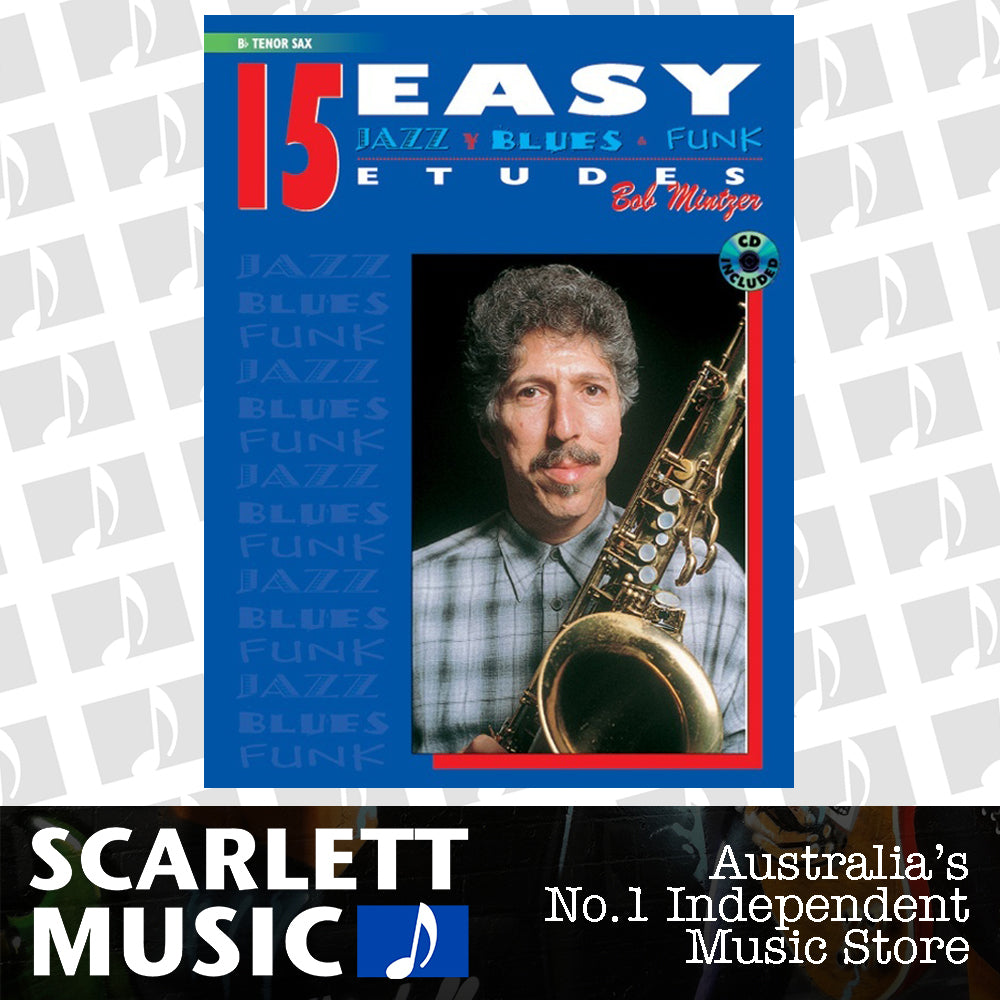 15 Easy Jazz Blues & Funk Etudes Tenor Sax Book/CD — view 2