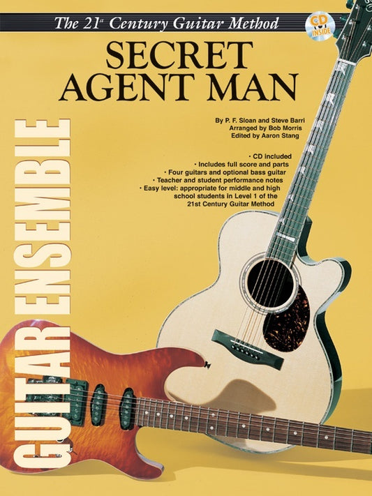 Secret Agent Man Guitar Ensemble Score/Parts/CD