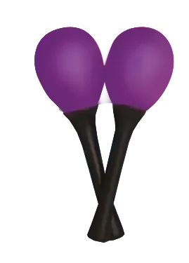 Mano Percussion Handle Egg Maracas Purple EM121