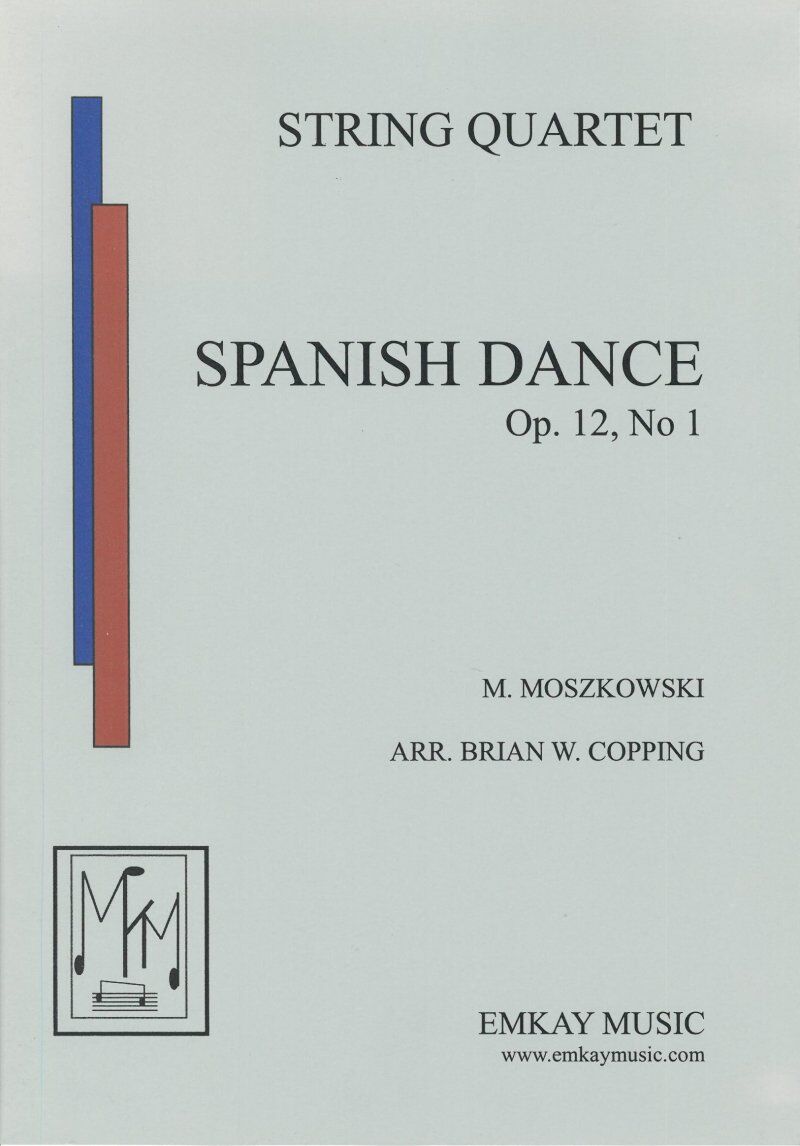 Moszkowski - Spanish Dance Op. 12 No. 1 for String Quartet - Score and Parts