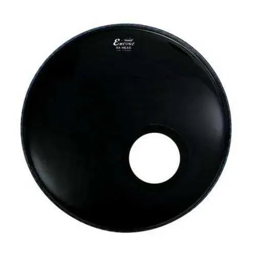 Remo Encore 24 Inch Bass Drum Head Ebony with Hole