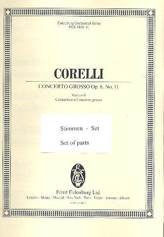 Corelli - Concerto Grosso B Flat Major Op 6/11 String Parts (Eulenburg)
