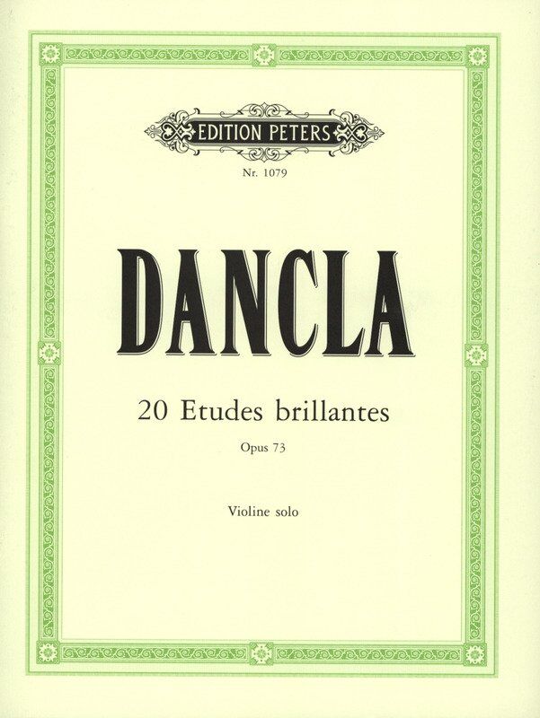 Dancla 20 Etudes Brillantes Op. 73 for Violin Solo, Edition Peters, 38 Pages