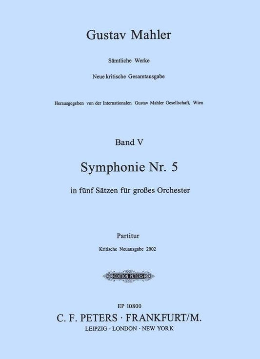 Mahler: Symphony No. 5 — Full Score (Edition Peters)