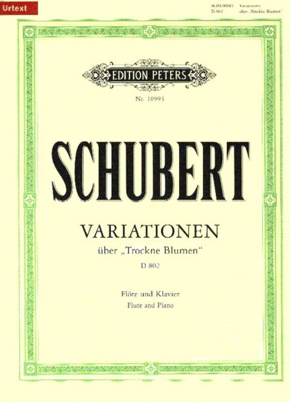 Introduction And Variations Op 160 D802 Flute Piano (Softcover Book)