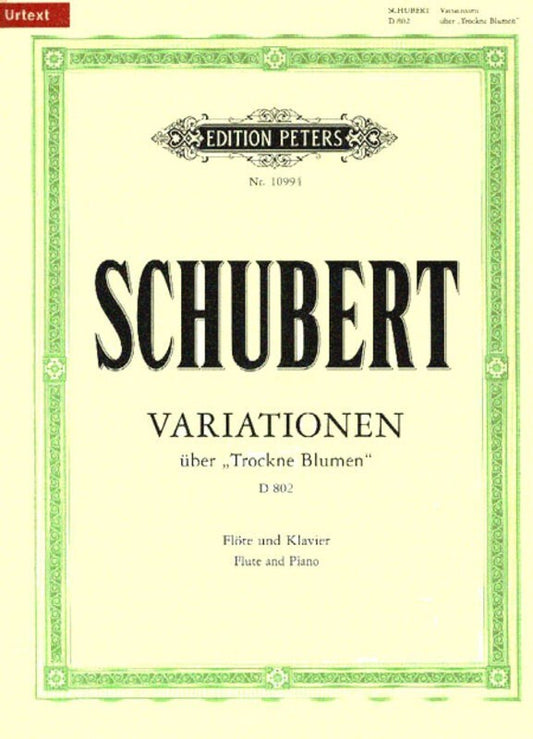 Introduction And Variations Op 160 D802 Flute Piano (Softcover Book)