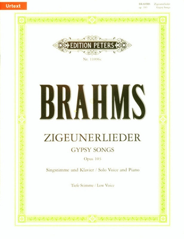 Zigeunerlieder Op 103 Low (Softcover Book)