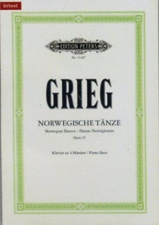 Grieg - Norwegian Dances Op. 35 Nos 1-4 for Piano Duet, Edition Peters