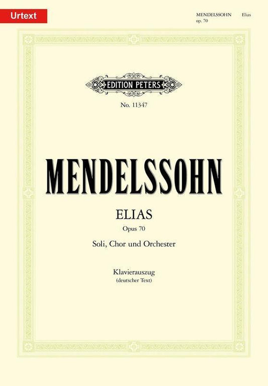 Elijah Op 70 German Vocal Score Urtext (Softcover Book)