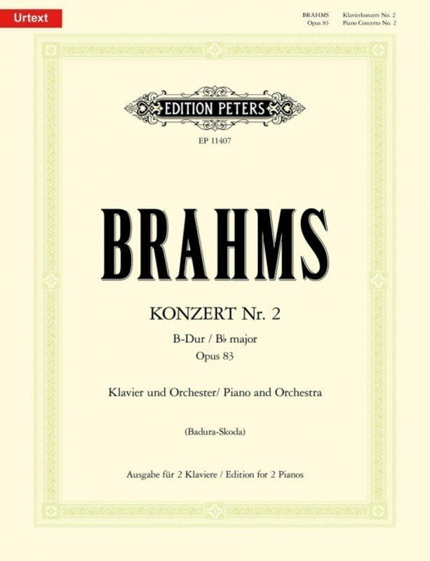 Brahms: Piano Concerto No. 2 in B-flat, Op. 83 — 2 Pianos, 4 Hands (Edition Peters)