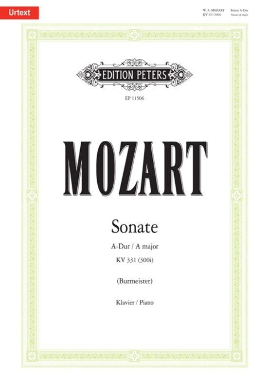 Mozart: Piano Sonata in A Major K. 331 (300i) Urtext — Piano Solo (Edition Peters)