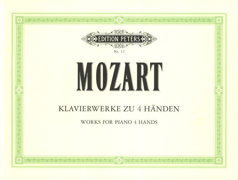 Mozart Original Compositions for Piano Duet - 4 Hands, Edition Peters, 44 Pages