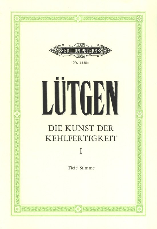 Benoît Lutgen: The Art of Velocity, Vol. 1 — Low Voice (Edition Peters)