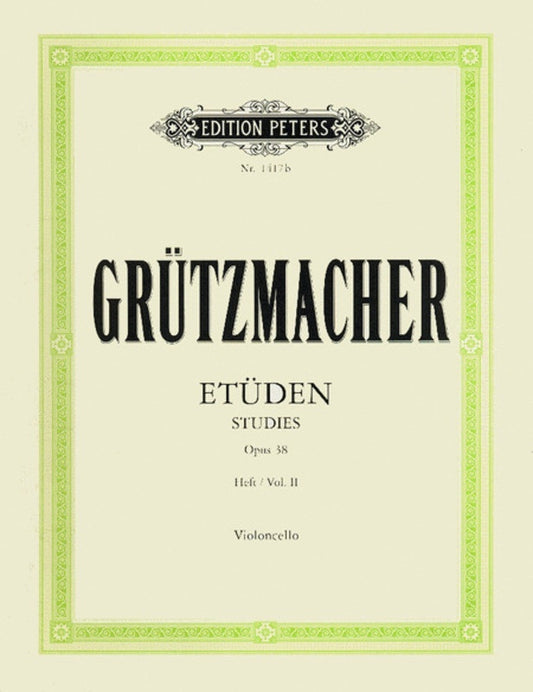 Grutzmacher - 24 Studies Op 38 Vol 2 Cello (Softcover Book)