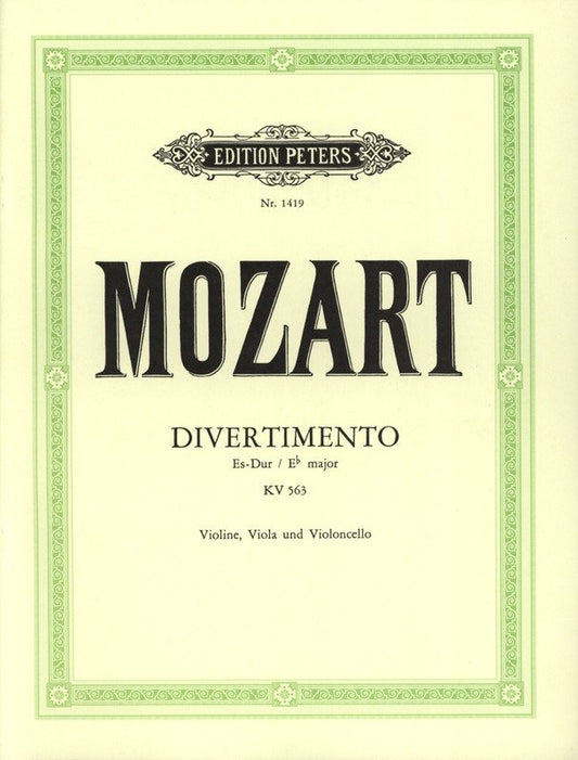 Mozart: Divertimento in E-flat, K. 563 — String Trio (Edition Peters)