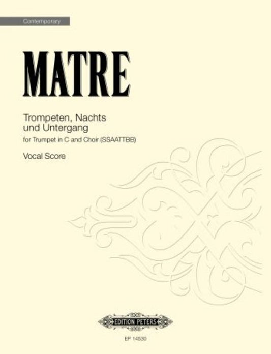 Trompeten Nachts Und Untergang SSAATTBB Vocal Score