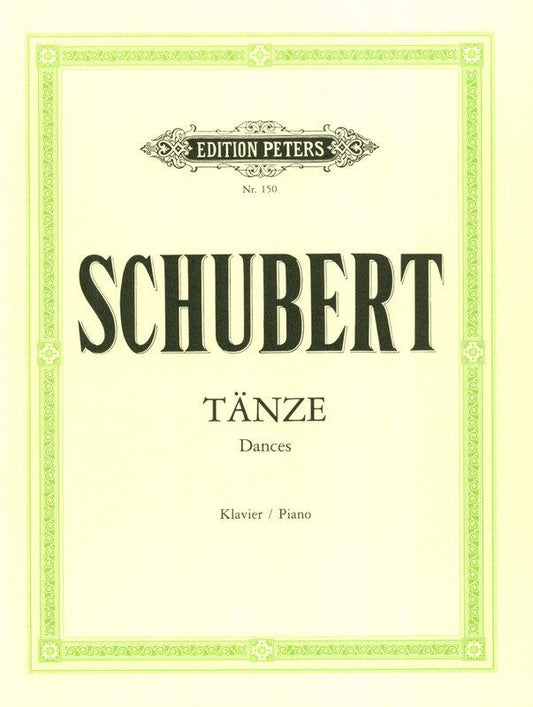 Schubert - Dances D783 for Piano Solo, Edition Peters, 40 Pages