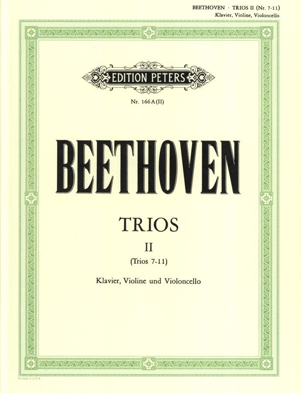 Beethoven: Piano Trios, Vol. 1, Part 2 — Piano Trio (Edition Peters)