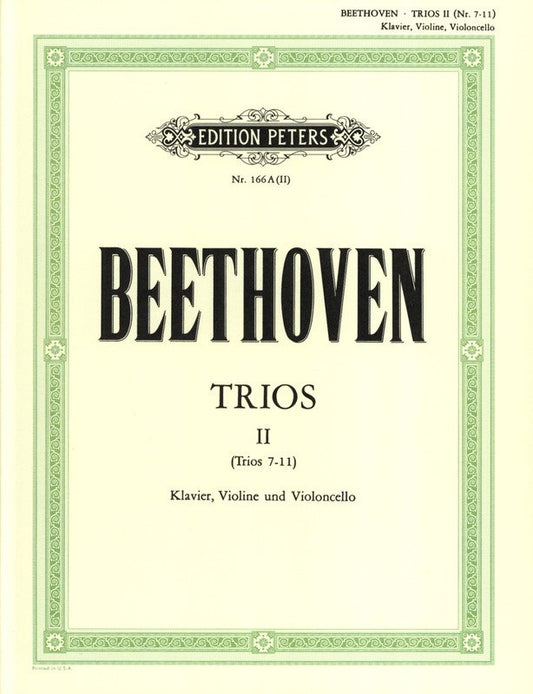 Beethoven: Piano Trios, Vol. 1, Part 2 — Piano Trio (Edition Peters)