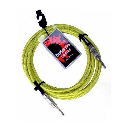 DiMARZIO EP1710NG Guitar Cable 10FT Neon green