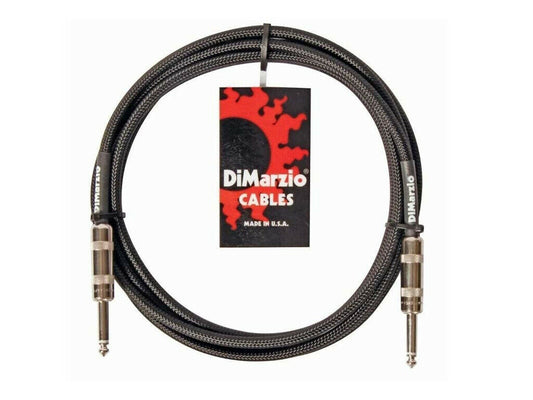 DiMarzio 18 Foot Guitar Cable Black American Made Nylon Braided