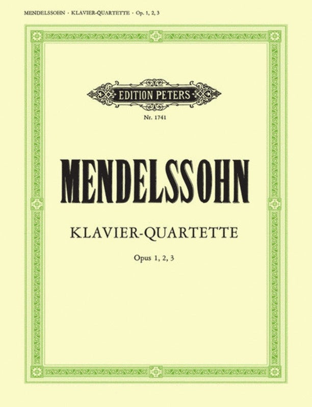 Piano Quartets Op 1 C Min Op 2 F Min Op 3 B Min (Music Score/Parts) Book