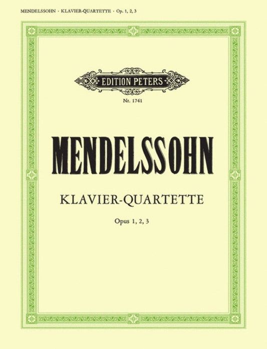 Piano Quartets Op 1 C Min Op 2 F Min Op 3 B Min (Music Score/Parts) Book