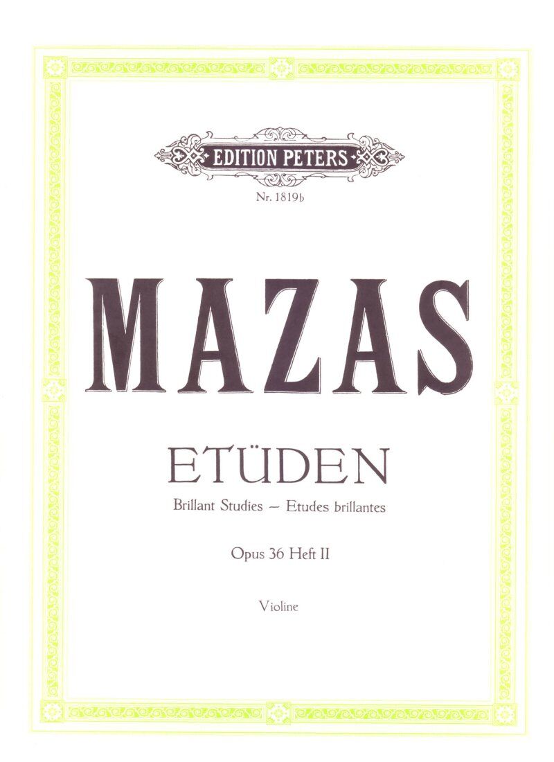 Mazas - Etudes Op 36 Vol 2 for Violin - 27 Brillante Etudes