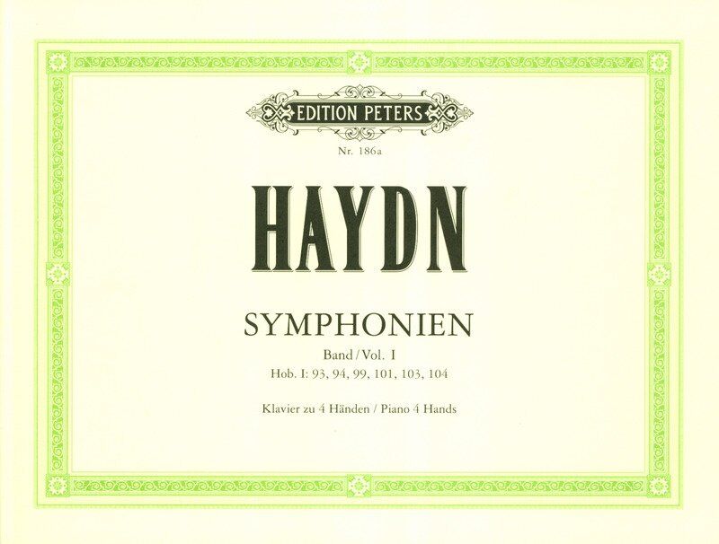 Haydn: Symphonies Vol 1 for Piano Duet by Hugo Ulrich - Edition Peters